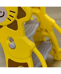 Cesicia 2 in 1 Toddler Slide for Indoors, Toy for Toddler, Easy Set Up Baby Slide with Basketball Hoop for Kids.