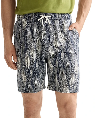 Scotch & Soda Men's Relaxed Fit Marble Print 7.5" Bermuda Shorts