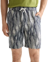 Scotch & Soda Men's Relaxed Fit Marble Print 7.5" Bermuda Shorts
