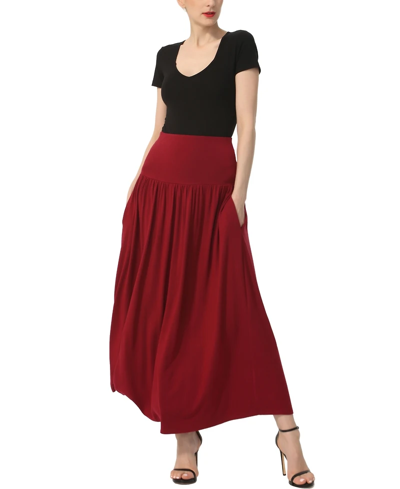 kimi + kai Women's Tiered Pull On Maxi Skirt