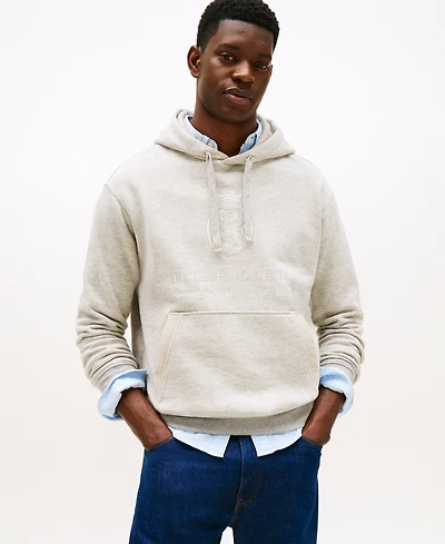 Tommy Hilfiger Men's Tonal Logo Crest Embroidery Hoodie