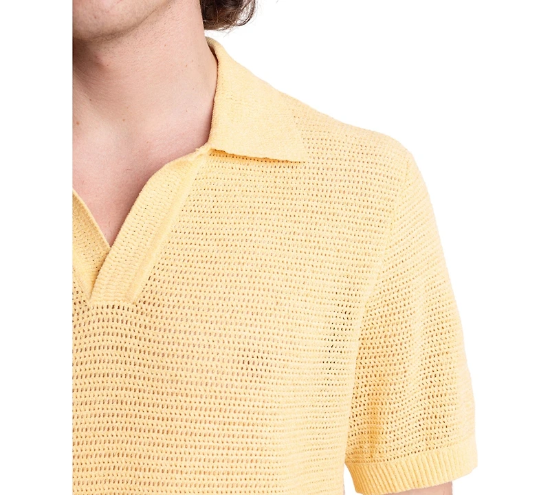 Paisley & Gray Men's Slim Fit Short Sleeve Open Collar Polo Shirt