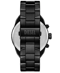 Diesel Men's Spiked Quartz Chronograph Black Stainless Steel Watch, 49mm