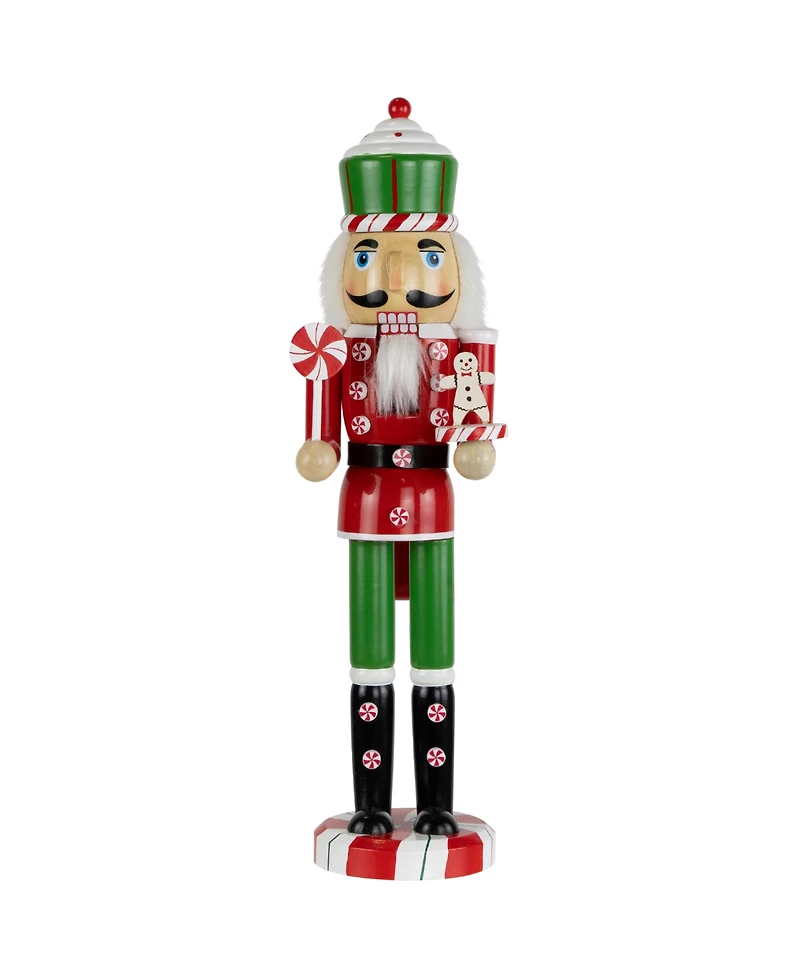 Northlight 15" Peppermint Candy Nutcracker Christmas Figure