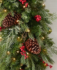Balsam Hill 10 ft Outdoor Berry Pine Pre-Lit Garland