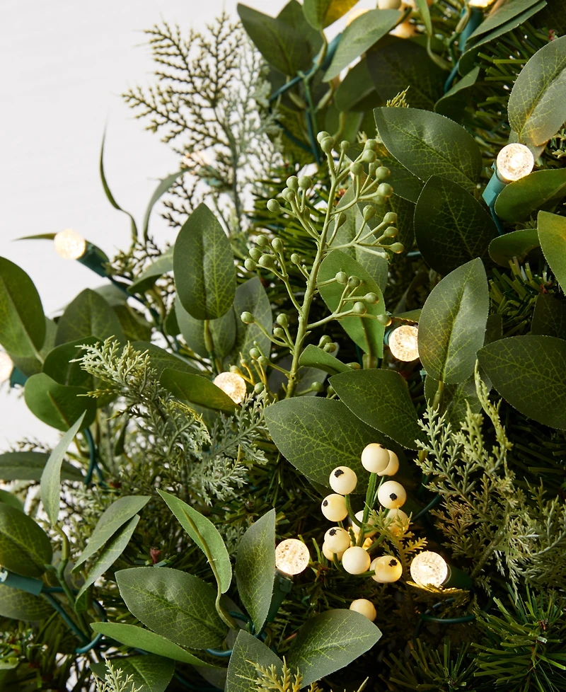 Balsam Hill 10 ft Outdoor Berry Cypress Pre-Lit Garland