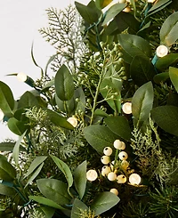 Balsam Hill 10 ft Outdoor Berry Cypress Pre-Lit Garland