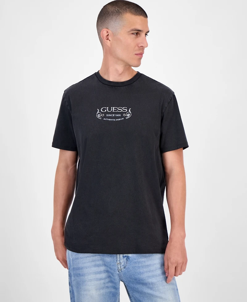 Guess World Famous Short Sleeve Crewneck Logo Graphic T-Shirt