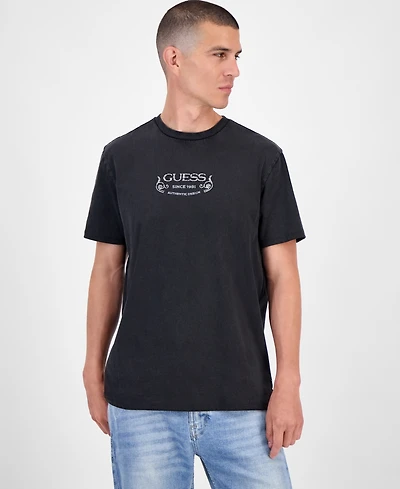 Guess World Famous Short Sleeve Crewneck Logo Graphic T-Shirt