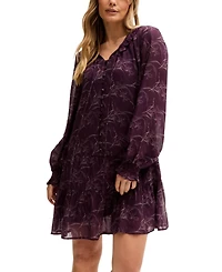 Lily and Lionel London Women's Henrietta Floral Print Button Down Mini Dress