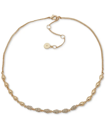 Dkny Pave Pear-Shape Statement Necklace, 16" + 3" extender