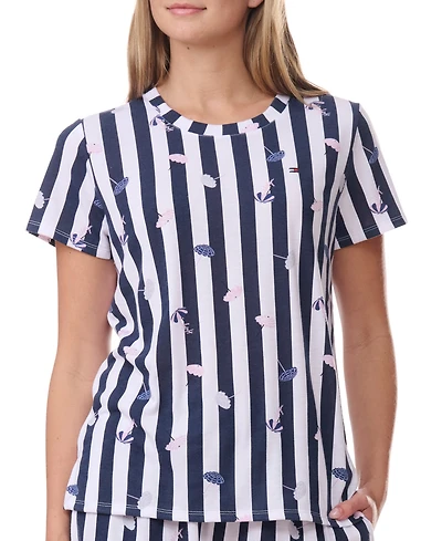 Tommy Hilfiger Women's Short-Sleeve Crewneck Sleep Tee