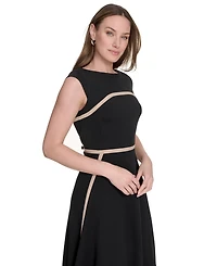 Tommy Hilfiger Women's Colorblocked Midi Fit & Flare Dress