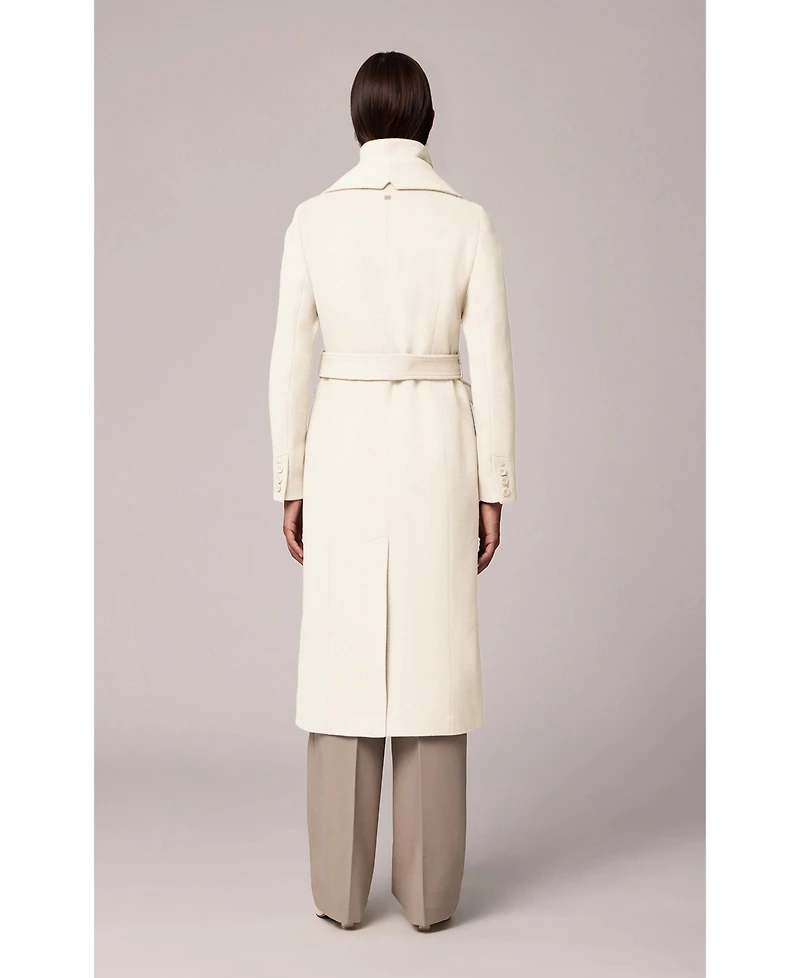Soia & Kyo Women's Ilana-u Wool Belted Coat With Bib
