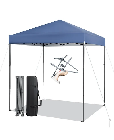 Gymax Patio 6.6 x 6.6ft Outdoor Pop-up Canopy Tent Upf 50+ Portable Sun Shelter