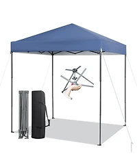 Gymax Patio 6.6 x 6.6ft Outdoor Pop-up Canopy Tent Upf 50+ Portable Sun Shelter