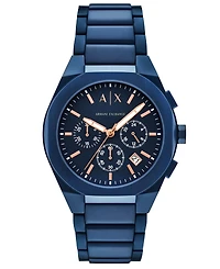 A|X Armani Exchange Men's Sync Quartz Chronograph Blue Stainless Steel Watch, 42mm