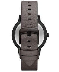 A|X Armani Exchange Men's Quartz Three-Hand Gray Leather Watch, 42mm