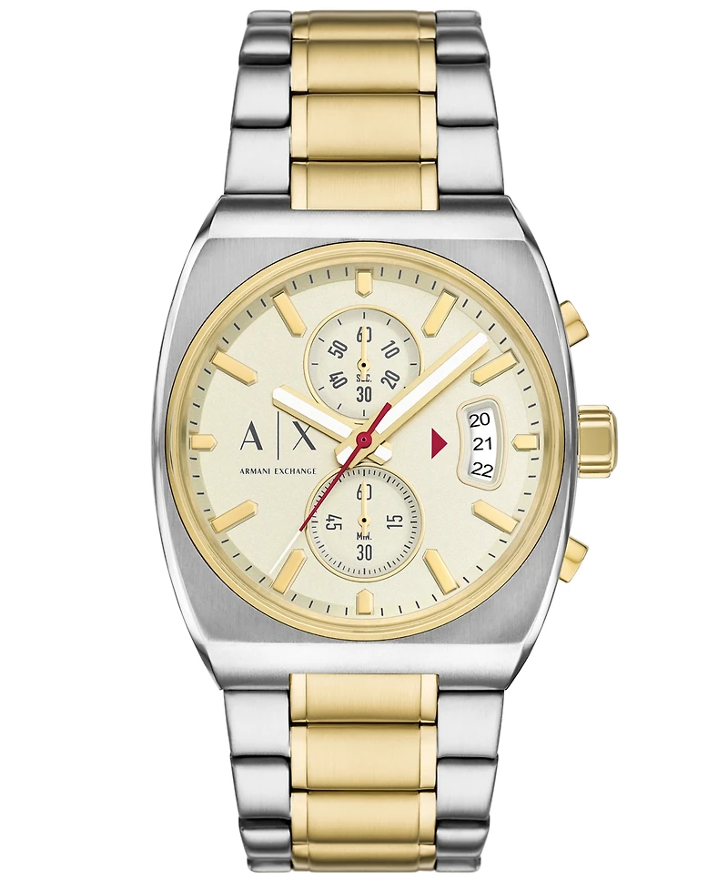 A|X Armani Exchange Men's Quartz Chronograph 2-Tone Stainless Steel Watch, 40mm