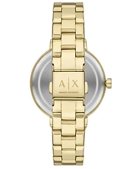 A|X Armani Exchange Women's Quartz Two-Hand Gold Stainless Steel Watch, 36mm