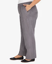 Alfred Dunner Plus Classic Corduroy Elastic Waist Short Length Pants