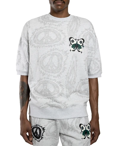 All Good Things Are Welcome Here Men's Peace Sign Graphic T-Shirt