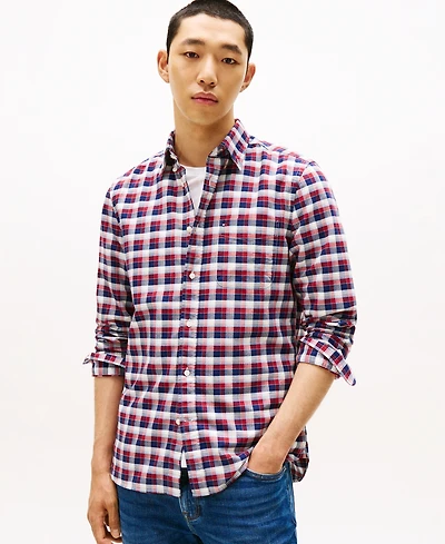 Tommy Hilfiger Men's Heritage Oxford Tartan Long Sleeve Shirt
