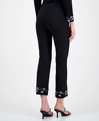 Anne Klein Women's Embellished Pull-On Kick-Flare Pants