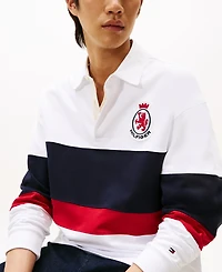 Tommy Hilfiger Men's Stripe Logo Rugby Shirt