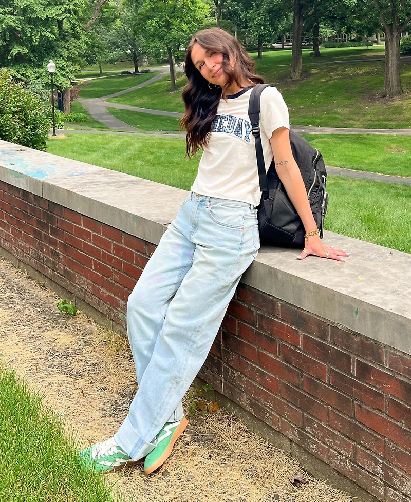 Madden Girl Juniors' Sporty Crewneck T-Shirt