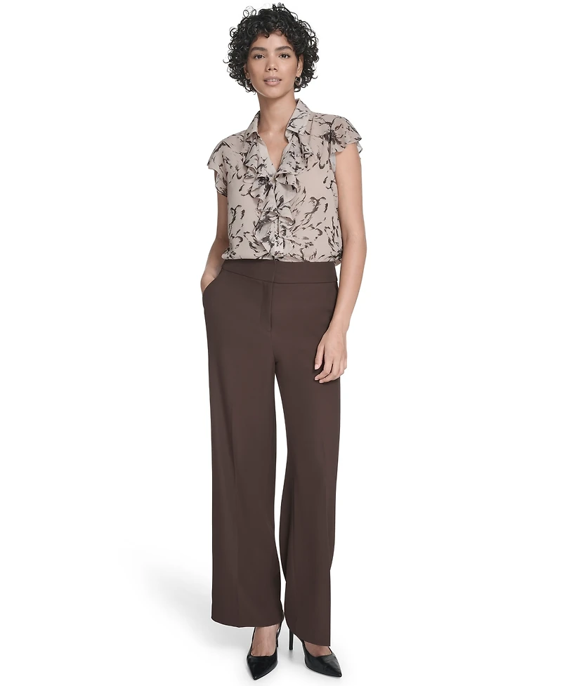 Calvin Klein Women's High-Rise Wide-Leg Pants