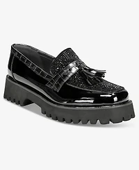 Things Ii Come Women's Lenna Luxurious Embellished Lug Sole Loafer Flats