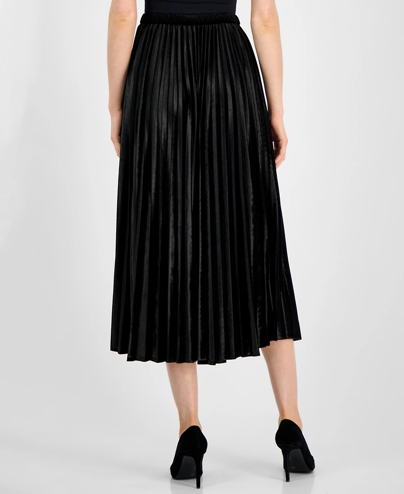 Anne Klein Women's Pleated Flared Midi Skirt