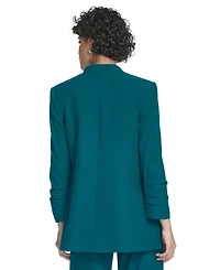 Calvin Klein Women's Heavy Open-Front Ruched-Sleeve Blazer