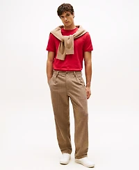 Tommy Hilfiger Men's Red, White & Blue Pique T-Shirt