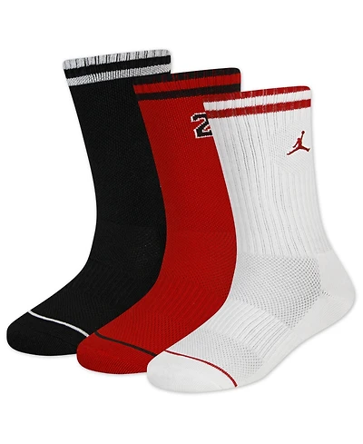Jordan Big Boys 3-Pack Varsity Jersey Crew Socks