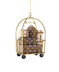 Cody Foster & Co. Luxury Hotel Luggage Cart Resin Ornament