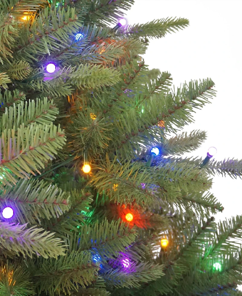 Puleo 7.5ft Pre-lit Colchester Pine, 2336 Branch Tips, 500 Multi-color Led Lights