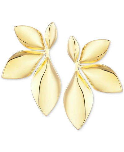 Adornia Gold Statement Flower Stud Earrings