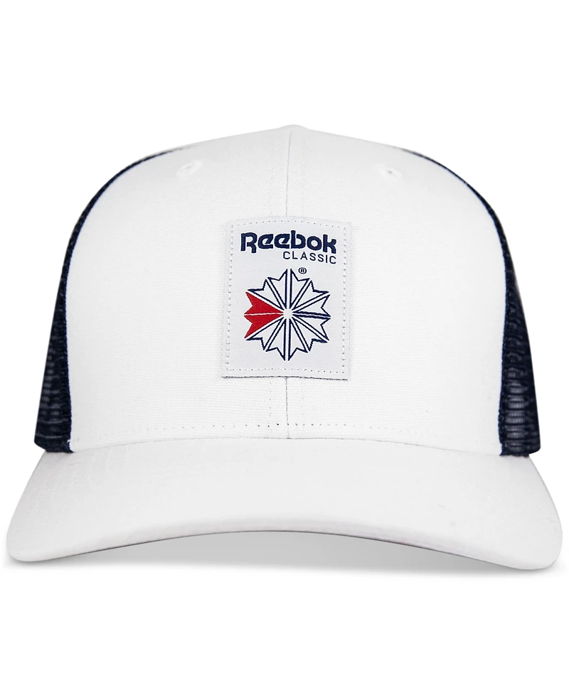 Reebok Men's Union Jack Wheel Canvas & Mesh Trucker Cap
