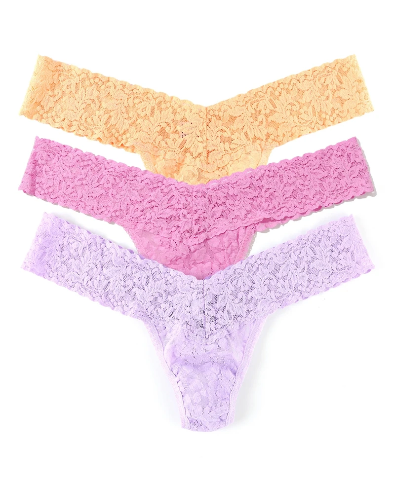 Hanky Panky Women's Signature Lace Low Rise Thong pack Panty