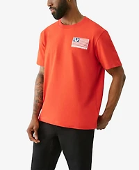 True Religion Men's Short Sleeve Horseshoe Flag T-Shirt