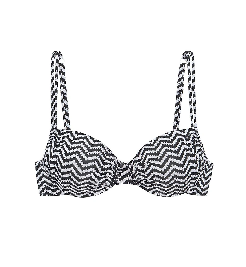 Lascana Women's Chevron Underwire Bikini Swimsuit Top Bra Sizing