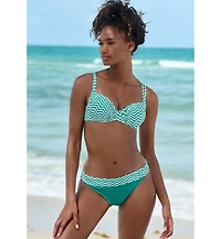 Lascana Women's Chevron Underwire Bikini Swimsuit Top Bra Sizing
