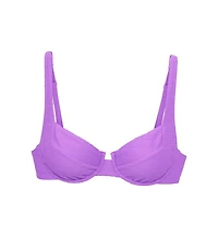 Lascana Women's Textured Balconette Underwire Bikini Swimsuit Top Bra Sizing