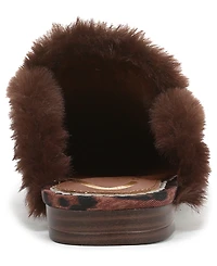 Circus Ny by Sam Edelman Women's Tillie Embellished Cozy Faux-Shearling Slip-On Clogs