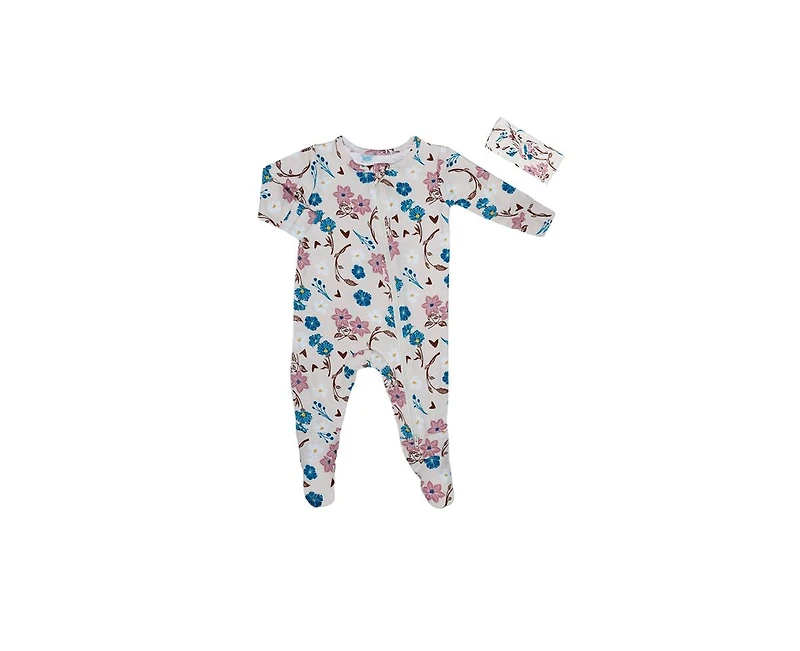 Baby Grey by Everly Girls Long Sleeve Footie