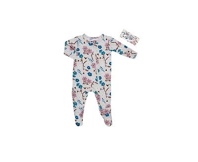Baby Grey by Everly Girls Long Sleeve Footie