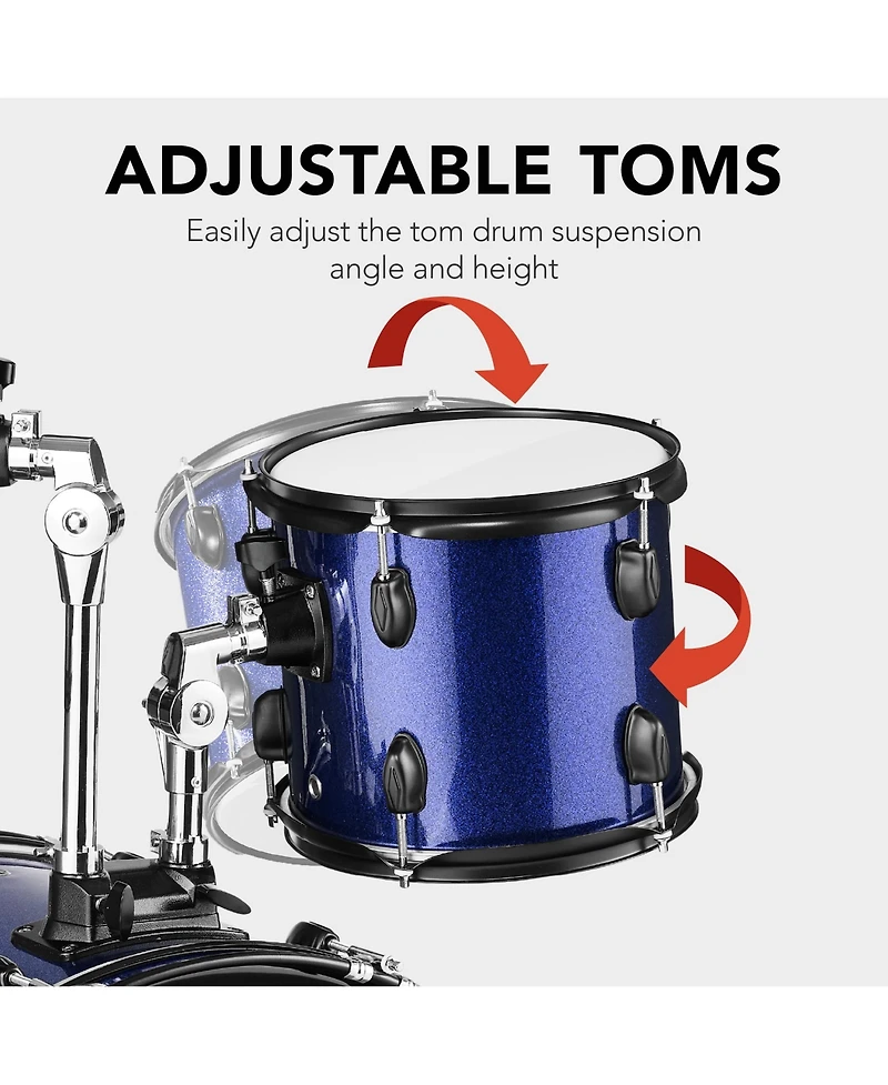 Best Choice Products 5-Piece Beginner Drum Set w/ Snare, Bass, Toms, Cymbal, Hi-Hat, Sticks, Pedal