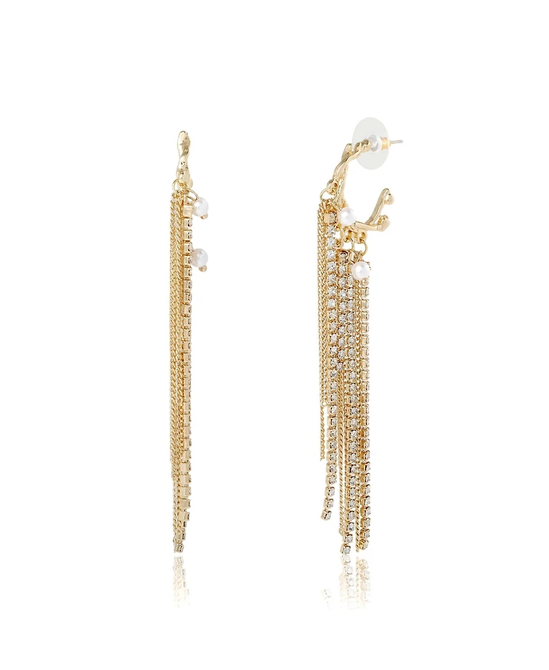 BCBGeneration Layered Tassel Statement Earrings